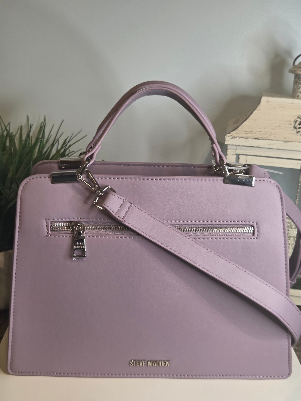Steve Madden Lavender Top-Handle Satchel - Picture 3 of 8